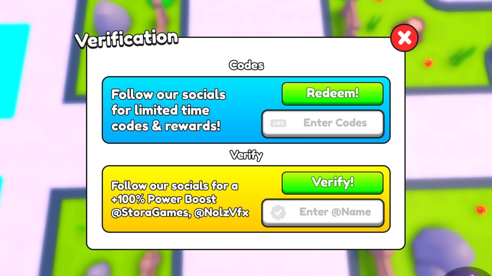 Redeem codes in Fish Slap (Image via Roblox)